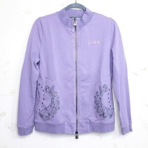Bcbg Max Azria lavender embellish zip up jacket